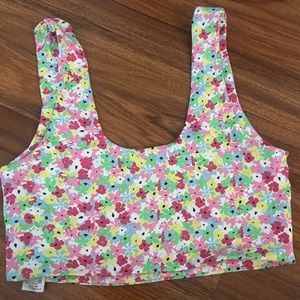 Zara floral crop tank